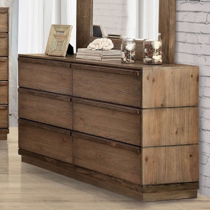 Furniture Of America Coimbra Rustic Rustic Natural Tone Dresser Model CM7623D