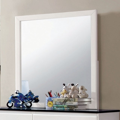 Furniture Of America Kimmel Transitional White/Blue Mirror Model CM7626M
