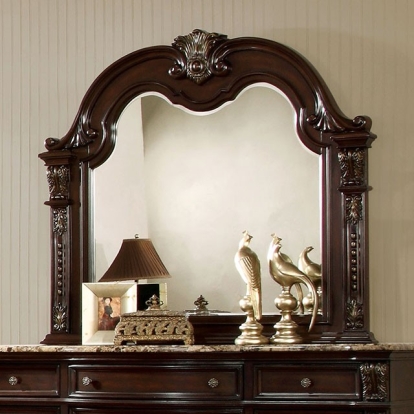 Furniture Of America Fromberg Traditional Brown Cherry Mirror Model CM7670M