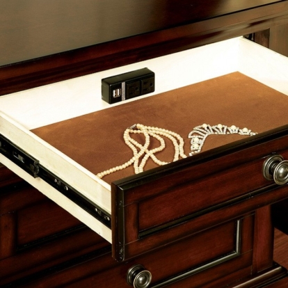 Furniture Of America Northville Transitional Dark Cherry Night Stand Model CM7682N