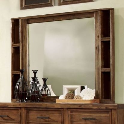 Furniture Of America Baddock Transitional Antique Oak Mirror Model CM7691M