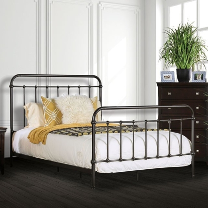 Furniture Of America Iria Transitional Dark Bronze Bed Model CM7701GM-Twin Bed