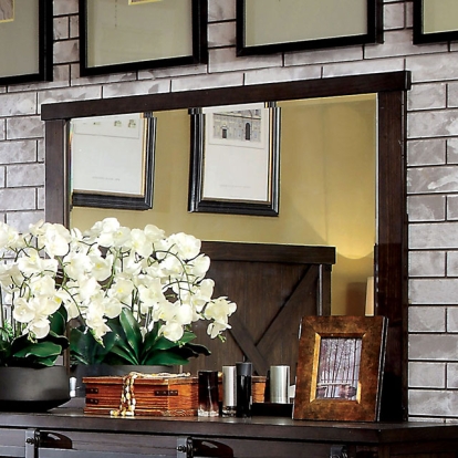 Furniture Of America Bianca Rustic Dark Walnut Mirror Model CM7734M