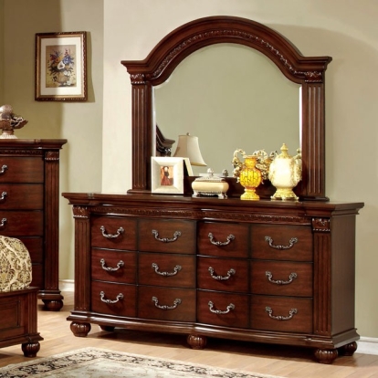 Furniture Of America Grandom Traditional Cherry Dresser Model CM7736D