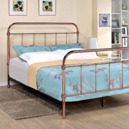 Furniture Of America Tamia Contemporary Rose Gold Bed Model CM7739-Full Bed