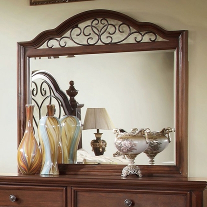 Furniture Of America Landaluce Traditional Antique Dark Oak Mirror Model CM7811M