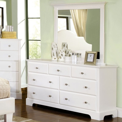 Furniture Of America Aubonne Contemporary White Mirror Model CM7827M