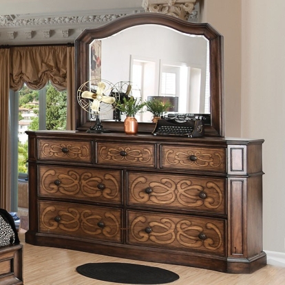 Furniture Of America Emmaline Transitional Warm Chestnut Dresser Model CM7831D