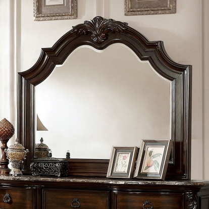 Furniture Of America Niketas Traditional Brown Cherry Mirror Model CM7860M