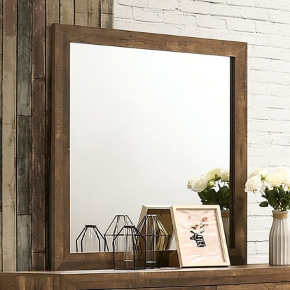 Furniture Of America Wentworth Rustic Light Walnut Mirror Model CM7912M