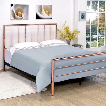 Furniture Of America Diana Contemporary Rose Gold Bed Model CM7939-Full Bed