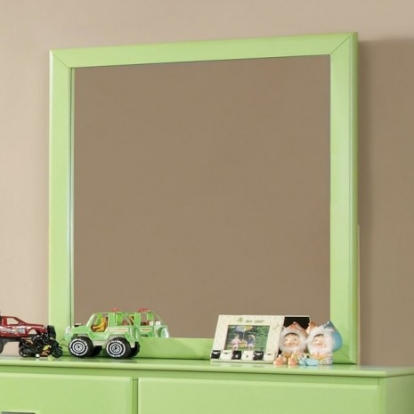 Furniture Of America Prismo Transitional Solid Wood, Wood Veneer, Others Green Mirror | CM7941GR-M