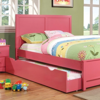 Furniture Of America Prismo Transitional Pink Bed Model CM7941PK-Twin Bed
