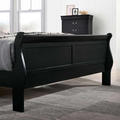 Furniture Of America Louis Philippe Transitional Black Bed Model FM7866BK-Twin Bed