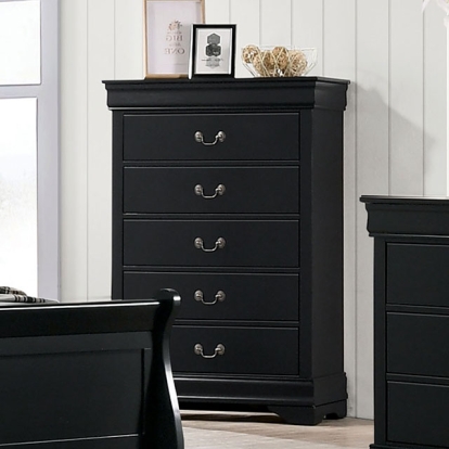 Furniture Of America Louis Philippe Transitional Black Chest Model FM7866BK-C