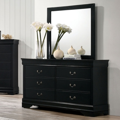 Furniture Of America Louis Philippe Transitional Black Dresser Model FM7866BK-D
