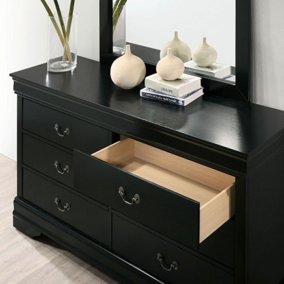 Furniture Of America Louis Philippe Transitional Black Dresser Model CM7966BK-D