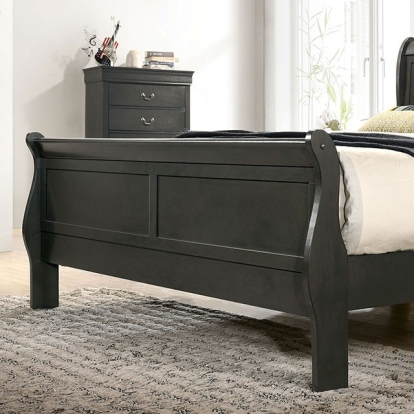 Furniture Of America Louis Philippe Transitional Gray Bed Model CM7966GY-Twin Bed