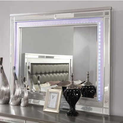 Furniture Of America Brachium Contemporary Silver Mirror Model CM7977SV-M