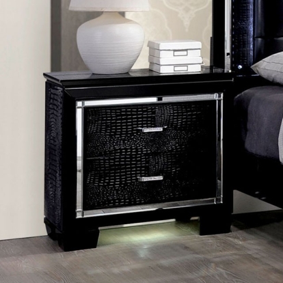 Furniture Of America Bellanova Contemporary Black Night Stand Model CM7979BK-N