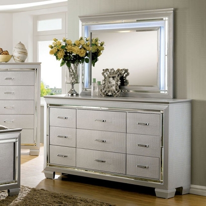 Furniture Of America Bellanova Contemporary Silver Dresser Model CM7979SV-D