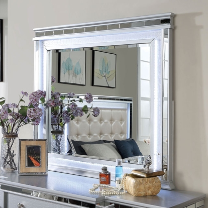 Furniture Of America Bellinzona Contemporary Silver Mirror Model CM7992M