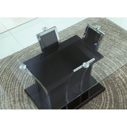 Furniture Of America Glenview Contemporary Black 72" Dining Table Model CM8372BK-T-TABLE