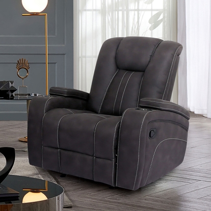 Furniture Of America Amirah Transitional Dark Gray Glider Recliner Model CM9903-CH
