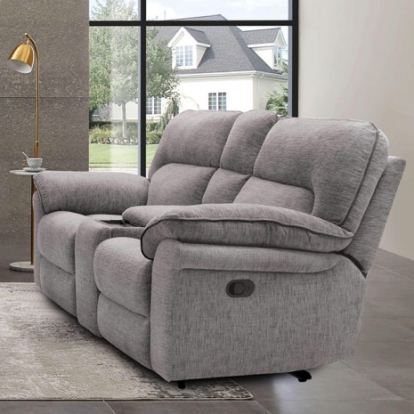 Furniture Of America Josias Transitional Fabric, Solid Wood, Others Light Gray Loveseat | CM9908DV-LV-PK