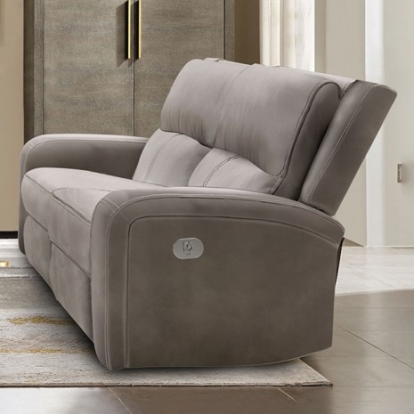 Furniture Of America Vasilios Transitional Breathable Leatherette, Solid Wood, Others Taupe Power Loveseat | CM9914ST-LV-PM