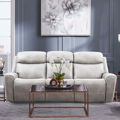 Furniture Of America Artemia Transitional Light Taupe Power Sofa Model CM9922FG-SF-PM