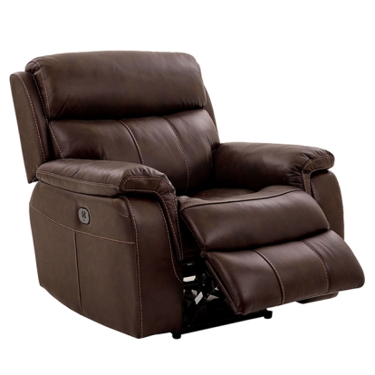 Furniture Of America Antenor Transitional Brown Power Recliner Model CM9926MB-CH-PM