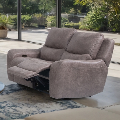 Furniture Of America Demetrius Contemporary Brown Power Loveseat Model CM9931BR-LV-PM-PK