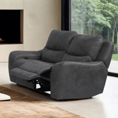 Furniture Of America Demetrius Contemporary Engineered Wood, Hardwood, Others Dark Gray Power Loveseat | CM9931DG-LV-PM-PK