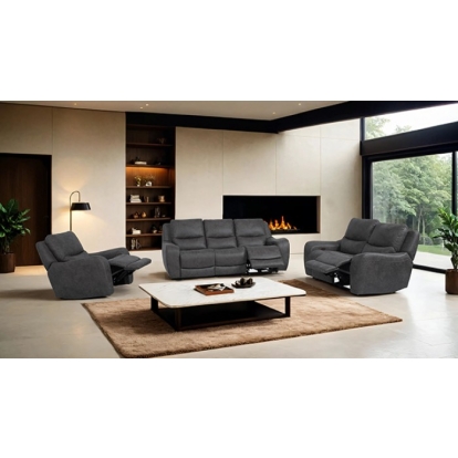 Furniture Of America Demetrius Contemporary Dark Gray Power Loveseat Model CM9931DG-LV-PM-PK
