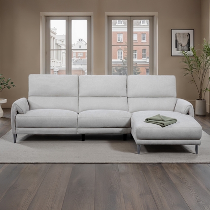 Furniture Of America Brande Contemporary Light Gray Power Sectional, Right Chaise Model CM9938LG-SECT-PM-R