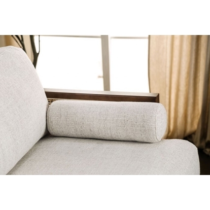 Furniture Of America Alesund Mid-Century Modern Beige-Walnut Sofa Model CM9982-SF