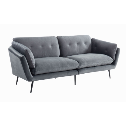 Divani Casa Cody Modern Dark Grey Fabric Sofa Grey Sofa 77893 VGHCJYM2013-DKGRY