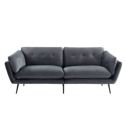 Divani Casa Cody Modern Dark Grey Fabric Sofa Grey Sofa 77893 VGHCJYM2013-DKGRY