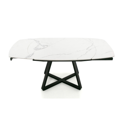 Modrest Cofrey Contemporary White Ceramic Extendable Dining Table White Dining Table 79702 VGEWD2055EA-WHT-DT