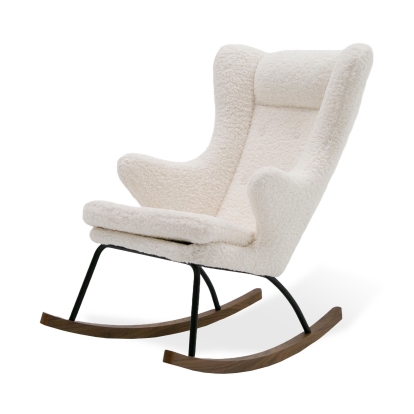 Modrest Colfax Modern White Sheep Rocking Chair White Lounge Chair 78383 VGDWJ1817-WHT-CH