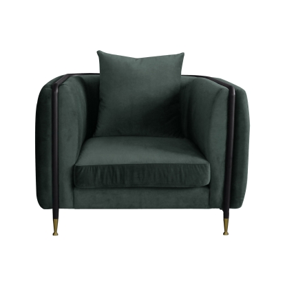 Divani Casa Oswego Modern Dark Green Jade Accent Chair Green Lounge Chair 77913 VGEUMC-9712SF-GRN-CH