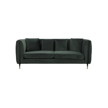 Divani Casa Oswego Modern Dark Green Jade Sofa Green Sofa 77916 VGEUMC-9712SF-2-GRN-S