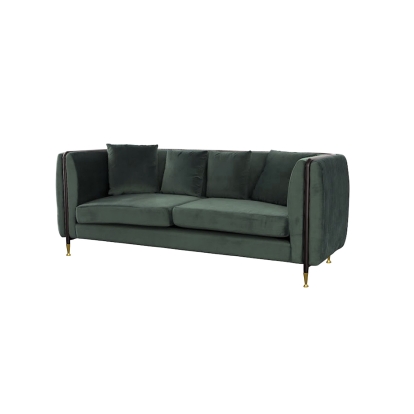 Divani Casa Oswego Modern Dark Green Jade Sofa Green Sofa 77916 VGEUMC-9712SF-2-GRN-S