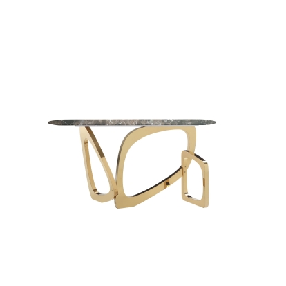 Modrest Colton Glam Brown & Gold Console Table Brown Console Table 78772 VGZAX112-BRN-CON