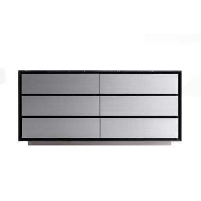 LA Furniture Concord Modern Black Marble + Black Ash + Aluminum Dresser VGVC-J2301-D Contemporary Style by Vig Furnitrue Number 81567 Catch Home Goods