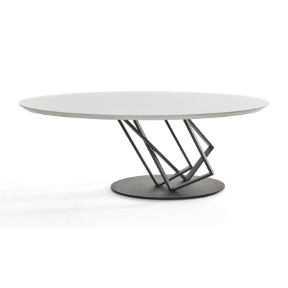 Modrest Corbett Modern High Gloss White with Frosted Glass Dining Table White Dining Table 76867 VGVCT1920-3