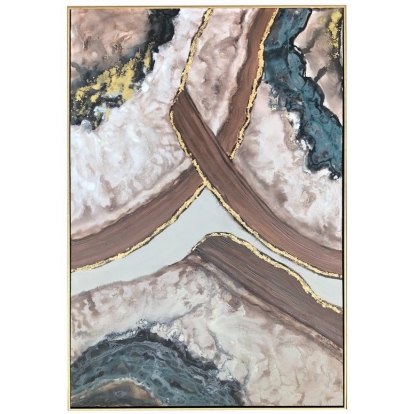 Modrest Crashing Down- Acrylic Painting Pink Painting 79506 VGSHVIG21007