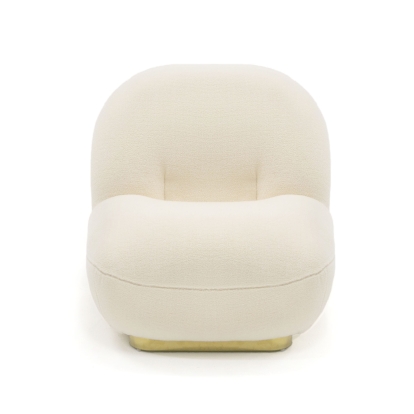 Modrest Crestone Modern White Sherpa Accent Chair White Lounge Chair 78491 VGMFOC-251-WHT-CH