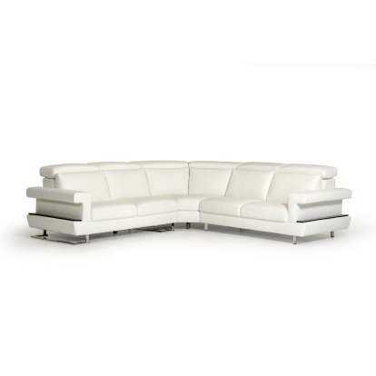 Lamod Italia Crosby Italian Modern White Leather Sectional Sofa White Sectional Sofa 71872 VGNTCROSBY-WHT
